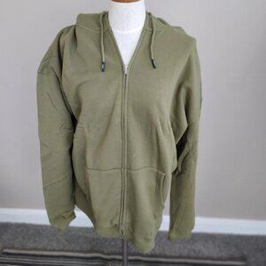 Dixxon Sweater mens 3XL Green Hoodie full zip Sweatshirt NEW